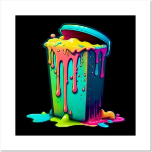 Colorful Slime Trash Can Sticker #3 Posters and Art